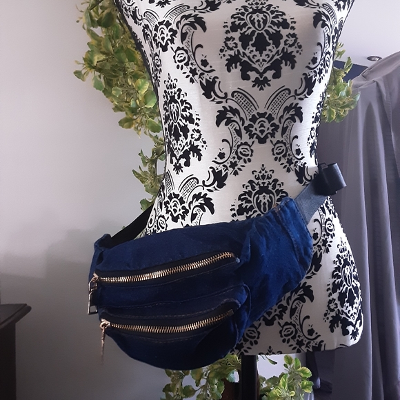 DENIM DOUBLE ZIPPER/MESH WATER HOLDER TWO WAY WEAR - Picture 6 of 8